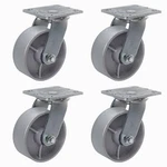 5"X2"HEAVY Duty Steel Iron WHEEL,CASTER,CAPACITY1000-4000LB. Fixed Price $108.80.