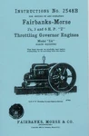 Fairbanks Morse Model Za 1/2 3 6 Hp Throttle Instruction Book Manual 2548B. Fixed Price $12.25.
