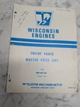 Teledyne Wisconsin Motor MM-236-223 1982 Engine Parts Master Price List Sales. Fixed Price $25.50.