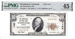 $10 1929 T1 National Woodstock Vermont Vt Rare Only Census!. Fixed Price $695.00.