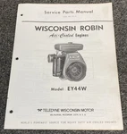 Teledyne Wisconsin Robin EY44W Loose-leaf Service Parts Manual. Fixed Price $21.46.