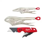 Torque Locking Pliers Set W/ Folding Utility Knife General Purpose Blade. Fixed Price $38.05.