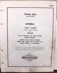 Briggs & Stratton Engine Model - 6HFB Parts List For Types 309710 309900. Fixed Price $13.45.