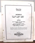 Briggs & Stratton Engine Model 6FBP 6R4D 6R-6 Parts List From Manual. Fixed Price $12.95.