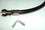 Antique Gas Engine Hit Miss Spark Plug Ignition Wire Black W/ Steel Fork. Fixed Price $7.00.