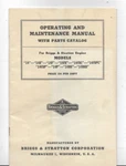 Briggs & Strattonengine Cycle 14B 14FBC Operating Parts Catalog. Fixed Price $49.95.