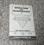 1957 Clinton Gem Engine Operation Maintenance Manual VS-100 A-2100 3100 M13. Fixed Price $15.00.