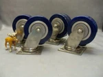 5" Dual Wheel Casters 1400 Pounds Each Capacity Albion Swivel-eaz Set Of. Fixed Price $500.19.