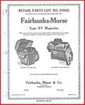 Fairbanks Morse Type Rv Magneto Repair Parts List Catalog Manual No 9782D. Fixed Price $25.00.