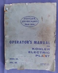 **clean Condition Inside!** Lg Kohler Electric Plants Operator's Service Manual. Fixed Price $95.00.
