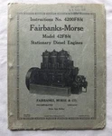 Used 1942 Fairbanks-morse 42F83/4 Stationary Diesel Engine Care Manual 4200F83/4. Fixed Price $29.97.