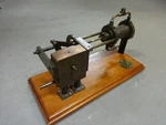 Antique Model Live Steam Engine / Air Pump Mahogany Base Hit Miss Stationary. Fixed Price $250.00.
