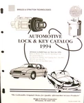 Briggs & Stratton 1994 Automotive Lock Key Catalog, F-. Fixed Price $10.00.