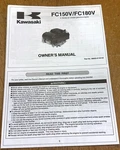 Kawasaki 4-STROKE Gas Engine FC150V/FC180V Owner's Manual P/n 99920-2140-03. Fixed Price $14.99.