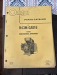 Onan Vintage B43M-GA016 Series Industrial Engines Parts Manual 965-0254 1978. Fixed Price $28.50.