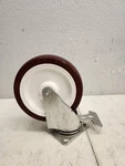 Payson Casters, Inc Plate Caster: Swivel, Total Lock, Polyurethane, 8"X2" Wheel. Fixed Price $51.00.