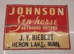 Johnson Sea-horse Motors Original Sign Outboard Engines Gas Oil Heron Lake Minn. Fixed Price $700.00.