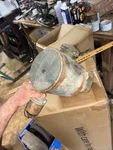 Antique Aircooled Clinton? Gas Engine Tank Flywheel?. Fixed Price $69.99.