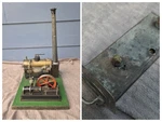 Large Antique Bing Bw Live Steam Engine C. 1920S W/ Original Spirit Burner 13". Fixed Price $375.00.
