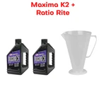 New Ratio Rite Mixing Cup + Maxima Racing Formula K2 2-STROKE Engine Oil 16OZ. Fixed Price $39.85.