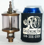 48A53B Michigan Lubricator Brass Oiler Hit Miss Gas Antique Steam Tinted Glass. Fixed Price $59.99.