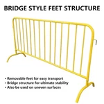 Interlocking Steel Barricade Galvanized Metal Crowd Control Fence + Bridge Feet. Fixed Price $78.11.