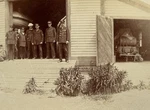 Antique Panoramic Firehouse Photograph Horse-drawn Steam Engine, C. 1890S 1900S. Fixed Price $99.96.