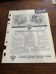 Clinton Engines Series V3100 1000 General Specification Repair Service Sheet. Fixed Price $19.99.