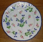 Antique Floral Rouen Porcelain Plate - R. Briggs Co. Boston 5/8". Fixed Price $19.99.