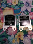 Two Maytag Model 92 Caution Plate Short Shallow Tank S-284 And 279. Fixed Price $36.95.