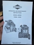 Briggs & Stratton Original Operating Maintenance Instructions 130900 132900 Usa. Fixed Price $7.50.