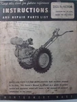 Montgomery Ward MID-5458 Garden Tractor Owner, Engine, Service & Parts (2 Manual. Fixed Price $95.96.