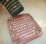 Ihc Famous Vertical Name Plate Hit & Miss Engine Part No GA1577 Aluminum Repro !. Fixed Price $49.95.