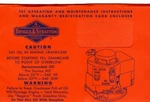 Vintage Briggs Stratton Rotary Mower Parts List Engine Manual 60900-81996 C.1960. Fixed Price $12.95.