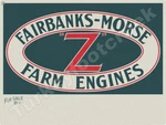 Fairbanks-morse Z Farm Engines 9" X 12" Metal Sign. Fixed Price $17.99.