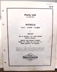 Briggs & Stratton Engine Model 6-SFB 6-SR6 Parts List From Dealer Manual. Fixed Price $12.65.