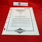 1988 Briggs Stratton Illustrated Parts List 252400-252499 MS-6928-8/88. Fixed Price $14.99.