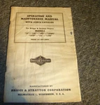 Briggs & Stratton 14FBPC Engine Parts Catalog Operator Maintenance Manual Xz. Fixed Price $108.18.
