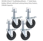 Vevor 5" Scaffolding Rubber Swivel Caster W/ Dual Lock 440LBS Capacity Pack. Fixed Price $60.99.