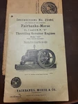 Fairbanks Morse 1 , 3 And 6 Hp Z Instructions No. 2548C Original Hit Miss. Fixed Price $28.00.