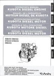 Kubota Diesel Engine Operator's Manual Z482-E3 Z602-E3 D722-E3 D782-E3 D902-E3. Fixed Price $29.99.