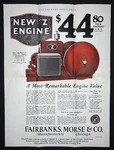 Rare Fairbanks Morse Z Engine Orig Advertising Store Sign / Flyer 1915 Chicago. Fixed Price $195.00.