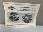 Briggs & Stratton Service Repair Instructions Manual System 92500 92900 110900. Fixed Price $15.99.