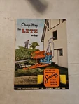 Vintage 1938 Letz Manufacturing Forage Grinder Blower With Separator Catalog. Fixed Price $21.46.