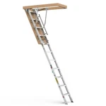 Portable Retractable Aluminum Attic Ladder 7'8"-10'3" Height Folding Loft Stairs. Fixed Price $299.99.