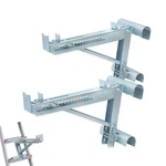 1 Pair Ladder Jacks Metaltech Scaffolding Platform, 2-RUNG Pack, Silver. Fixed Price $139.98.