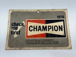 1976 Champion Us Aircraft & Engine Spark Plug / Igniter Reference Booklet. Fixed Price $50.00.