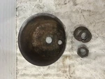 Starter Cup Came Off Vintage Clinton Engine Model 300SL-1 Serial No. 0008688-A. Fixed Price $7.00.
