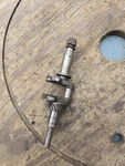 Antique Briggs & Stratton Wm Statonary Engine Crankshaft W/ Flywheel Nut. Fixed Price $16.00.