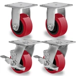 Inch Polyurethane Tread Caster Wheels Heavy Duty,capacity 600-2400LB. Fixed Price $111.99.